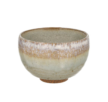 Artisanal Matcha Bowl - Blue Crackle