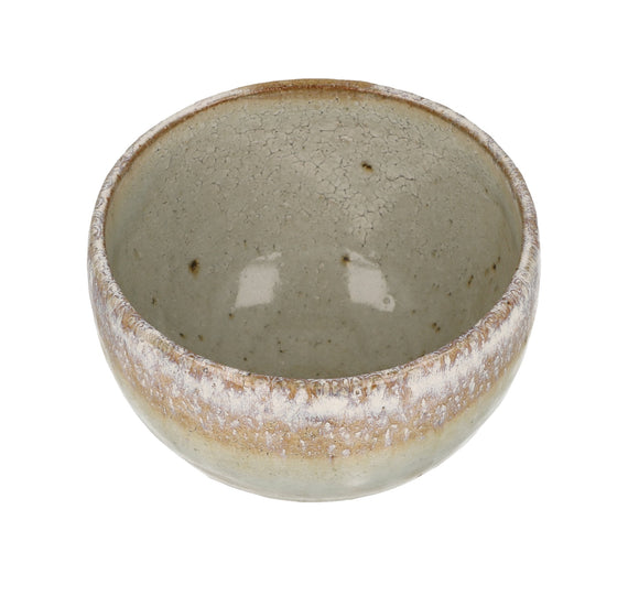 Artisanal Matcha Bowl - Blue Crackle